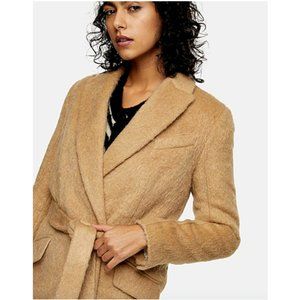 Topshop Women's Manhattan Belted Cam coat size petite 2